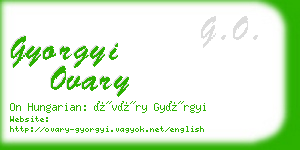 gyorgyi ovary business card